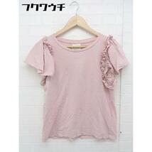 ◇ Ray BEAMS レイビームス フリル 半袖 Tシャツ カットソー ピンク レディース_画像2