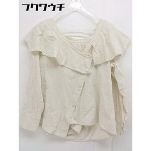 * KBF Urban Research дизайн рубашка с длинным рукавом блуза размер One бежевый женский 