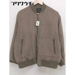 ■ w closet ダブルクローゼット ジップアップ 長袖 ジャケット サイズF モカ レディース