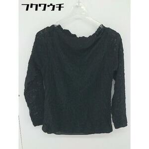 ◇ PATTERN TORSO パターントルソ antiqua レース 長袖 カットソー ブラック レディース