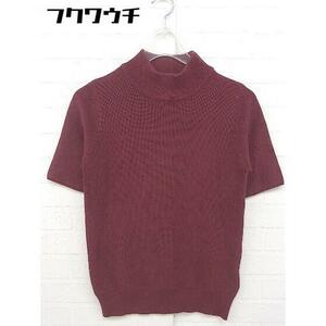 * Ray BEAMS Ray Beams high‐necked short sleeves knitted sweater wine red lady's 