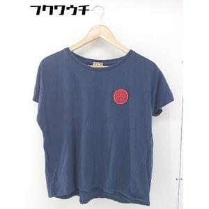 ◇ TESS テス ワッペン 半袖 Tシャツ カットソー サイズM ネイビー レディース