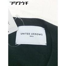 ◇ UNITED ARROWS ユナイテッドアローズ ウール　ニット　スリット 長袖 セーター ブラック レディース_画像4