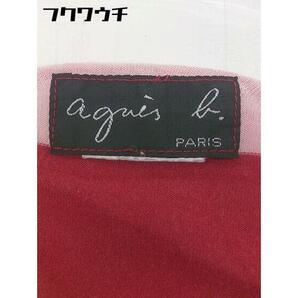 ◇ agnes b アニエスベー ボーダー 長袖 カットソー レッド系 ピンク系 レディースの画像4