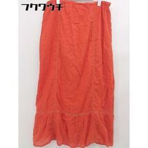 ◇ Roxy ロキシー ロング タイト スカート サイズ S オレンジ レディース_画像3