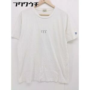 ◇ TES テス ロゴ 半袖 Tシャツ カットソー サイズL ホワイト レディース