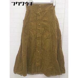 * nano&co nano and ko-nano universe corduroy long flair skirt size 36 Camel lady's 