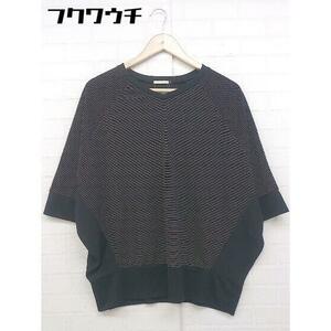 ◇ BEAMS HEART ビームス ハート 七分袖 カットソー ブラック系 レディース