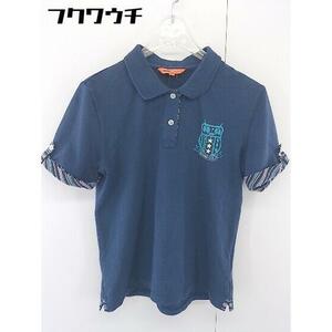 ◇ ◎ BEAMS GOLF ビームス ゴルフ 半袖 ポロシャツ サイズL ネイビー系 レディース