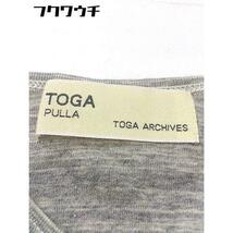 ◇ TOGA PULLA トーガ プルラ 半袖 Tシャツ カットソー サイズF グレー ベージュ レディース_画像4