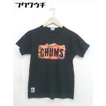 ◇ CHUMS チャムス プリント 半袖 Tシャツ カットソー サイズ M ブラック レディース_画像2