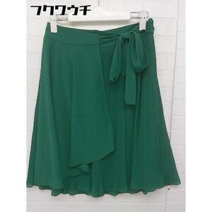 * INDIVI Indivi knees height pleated skirt size 38 green lady's 