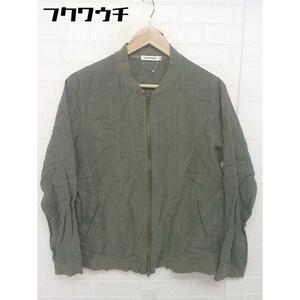 * URBAN RESEARCH Urban Research linen100% long sleeve blouson jacket size 40 khaki lady's 