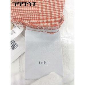 ◇ ◎ ichi イチ チェック 長袖 シャツ ブラウス オレンジ ホワイト系 レディースの画像4