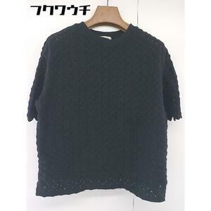 * liflattie shipslif Latte . Ships knitted . minute sleeve cut and sewn size M black lady's 