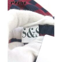 ◇ Spick & Span スピック アンド スパン ボーダー　ウール　ニット 長袖 セーター レッド　ネイビー レディース_画像4