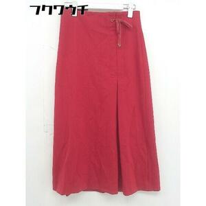 * ELLE L knees under height flair skirt red lady's 