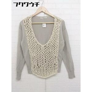 * KBFke- Be efURBAN RESEARCH long sleeve knitted sweater size One gray beige lady's 