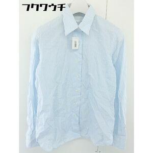 ◇ MAKER'S SHIRT KAMAKURA 鎌倉シャツ ストライプ 長袖 シャツ ブラウス サイズ 7 ブルー ホワイト レディース
