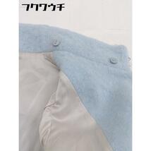 ■ snidel スナイデル 裾フレア ウール ニット 長袖 コート サイズ 0 ブルー レディース_画像6