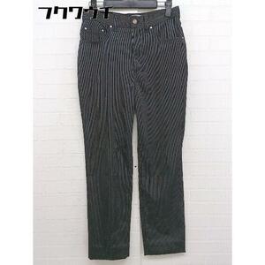 ◇ GIANFRANCO FERRE JEANS ストライプ イタリア製 パンツ サイズ28 42 ブラック シルバー系 レディース