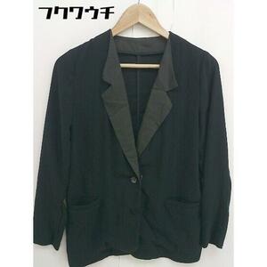 ◇ Adam et Rope AUTHENTIC CLOTHES 薄手 1B 長袖 テーラードジャケット サイズ36 ブラック レディース