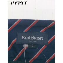 ◇ Paul Stuart SPORT ゴルフウェア ストライプ ミニ タイト スカート サイズ9 ネイビー レッド グレー系 レディース_画像6