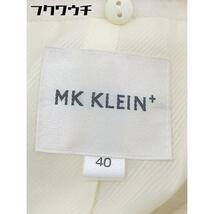 ■ ◎ MK MICHEL KLEIN エムケーミッシェルクラン アンゴラ混 ラムファー 長袖 コート サイズ40 アイボリー レディース_画像4