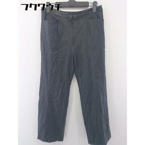 ◇ HARDY AMIES ハーディエイミス フェイクレザー パンツ サイズ11 ブラック レディース