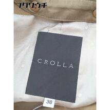 ■ CROLLA クローラ 長袖 コート サイズ38 キャメル レディース_画像4