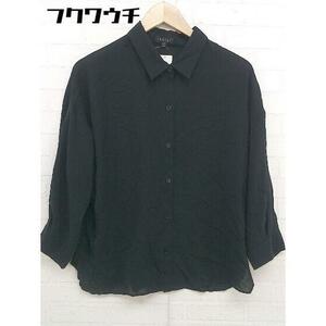 * INDIVI Indivi long sleeve shirt blouse size 38 black lady's 