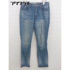 ◇ relume JEANS JOURNAL STANDARD ウォッシュ加工 カットオフ デニム ジーンズ パンツ サイズ36 インディゴ レディース