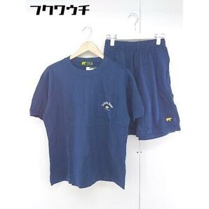◇ ◎ Golden Bear タグ付き Tシャツ ショート パンツ セットアップ 上下アップ サイズS ネイビー レディースの画像2