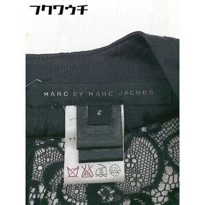 ◇ MARC BY MARC JACOBS 総レース リボン 半袖 ブラウス カットソー サイズ2 ブラック レディースの画像4