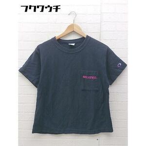 ◇ Champion チャンピオン MILKFED. ミルクフェド 半袖 Tシャツ カットソー サイズM ネイビー レディース