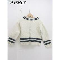 ■ OLDDERBY KNITWEAR チルデン ニット ウール セーター サイズM アイボリー系 レディース_画像3