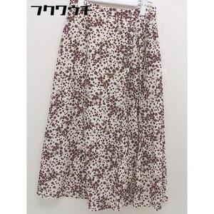 ◇ PROPORTION BODY DRESSING 花柄 ロング ナロー スカート サイズ2S ベージュ系 ブラウン系 レディース