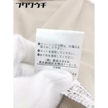 ◇ ◎ NATURAL BEAUTY ナチュラルビューティー ベルト付 ウール ニット 長袖 セーター サイズ38 ベージュ レディース_画像6