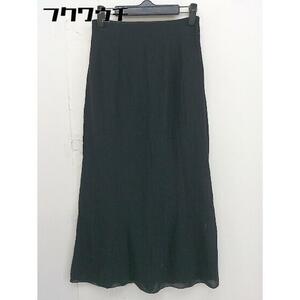 * MOUSSY Moussy side Zip slit long flair skirt size 1 black lady's 