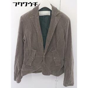 * SUNAOKUWAHARA Sunao Kuwahara под замшу одиночный 1B длинный рукав tailored jacket размер M Brown женский 