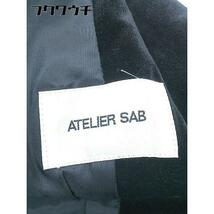 ◇ ATELIER SAB ベロア調 フォーマル ミニ シングル ジャケット スカート セットアップ上下 ブラック レディース_画像5