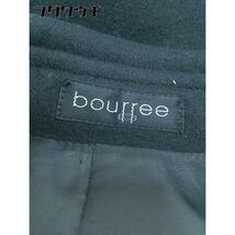 ◇ ◎ bourree ブーレ ウール 長袖 トレンチコート サイズ 38 ブラック レディース_画像4