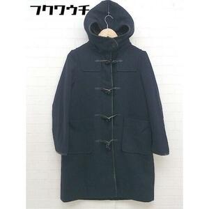 * nano universe The 1st. Floor The First floor long sleeve duffle coat size 36 navy lady's 