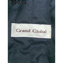 ■ GRAND GLOBAL グランドグローバル スリット 長袖 Pコート サイズ40 アイボリー ブラウン レディース_画像4