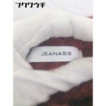 ◇ JEANASIS ジーナシス ハイネック バックスリット 長袖 ニット セーター サイズF ブラウン系 レディース_画像4