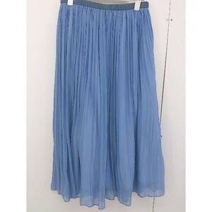 ◇ dolly sean ドーリー シーン ウエストゴム ロング ギャザー スカート サイズ1 ブルー レディース