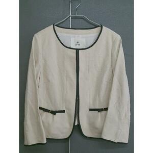 * ef-de ef-de long sleeve jacket size 9 beige group black lady's 