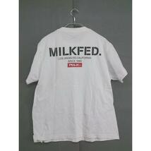 ◇ MILKFED. ミルクフェド ロゴ 半袖 Tシャツ カットソー サイズM ホワイト ブラック レッド レディース_画像3