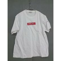 ◇ MILKFED. ミルクフェド ロゴ 半袖 Tシャツ カットソー サイズM ホワイト ブラック レッド レディース_画像2