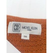 ◇ MICHEL KLEIN ミッシェルクラン 長袖 ニット カーディガン サイズ38 オレンジ系 レディース_画像4